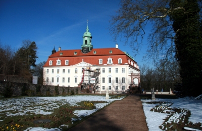 Barockschloss Lichtenwalde im März