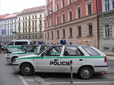 Polizeiauto in Prag