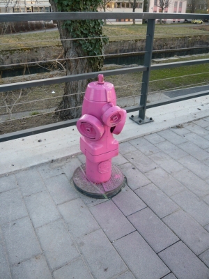 Der rosa Hydrant