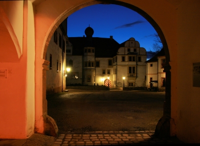 Blaue Stunde am Schloss Hinterglauchau