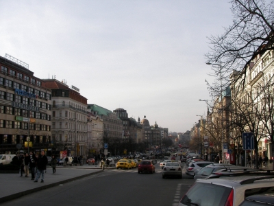 Panorama vom Wenzelplatz in Prag