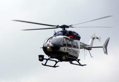 Polizeieinsatz mit dem Helikopter