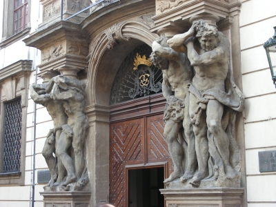 Balkonträger in Prag