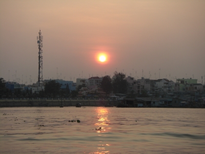 Sonnenuntergang in Chau Doc