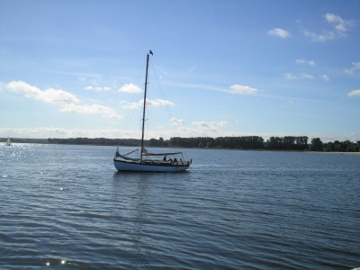 Schiff im Greifswalder Bodden
