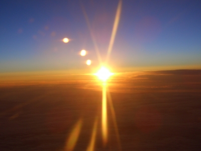 Sonnenuntergang in 10.000 Meter Höhe