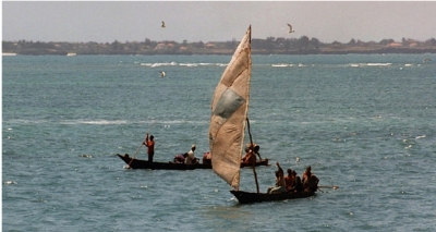 Fischerboote vor der Küste Tanzanias