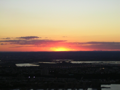 Sonnenuntergang über New Jersey