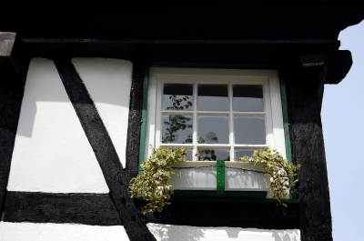 Fenster in altem Fachwerkhaus #