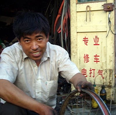 Fahrradmechaniker in Peking