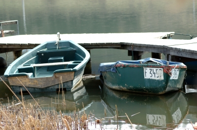 Boote am Teich