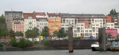 Schöne Häuser am Hamburger Hafen