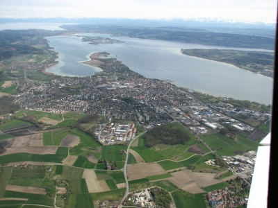 Radolfzell am Bodensee mit Halbinsel Mettnau