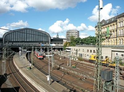 Hauptbahnhof von der Altmannbrücke