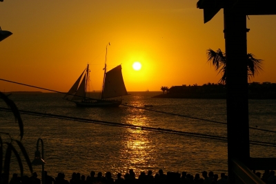 Romantischer Sonnenuntergang in Key West