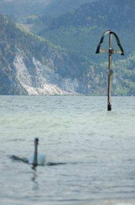 Das fliegende Kreuz vom Traunsee