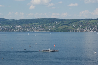 Panoramablick auf den Zürichsee