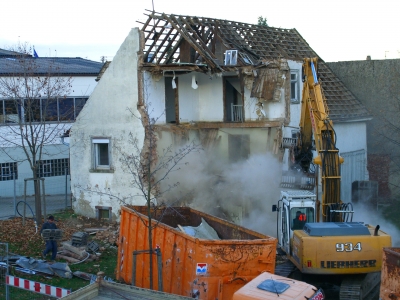 Abriss eines Hauses