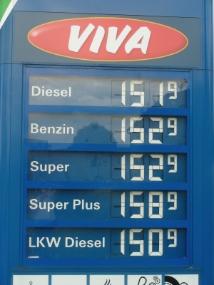 151,9 Cent je Liter Diesel