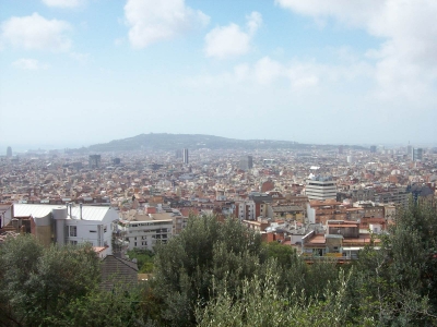 Blick auf Barcelona aus dem Park Güell