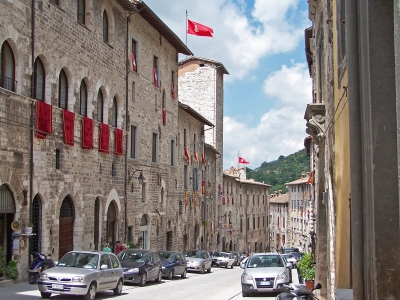 Straße in Gubbio