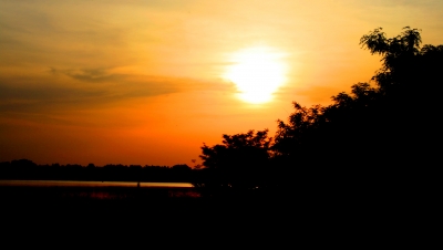 Abendrot am Cospudener See