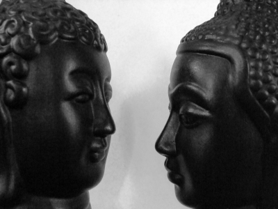 buddha schwarz weiß 2