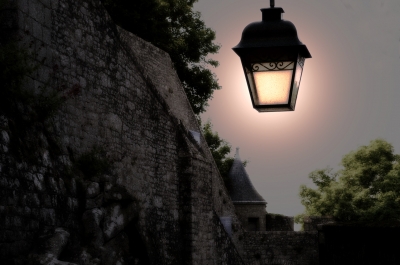 Straßenlampe in Mt.St.Michel