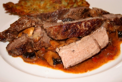 T-Bone Steak an Pilzgemüse 2