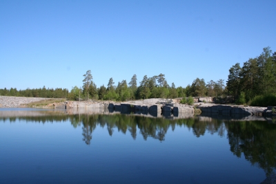 Stillgelegter Tagebau in Schweden