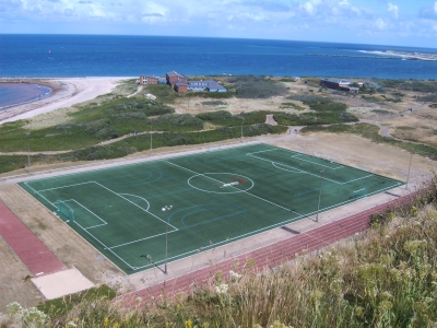Fußballplatz auf der Insel Helgoland