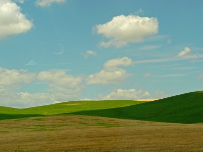Felder in den Hügeln