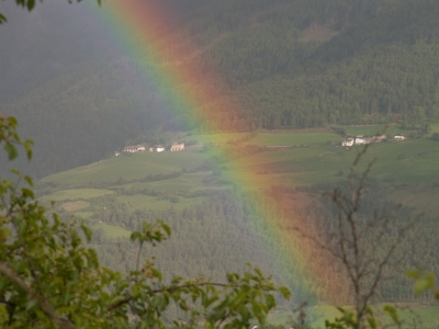 Regenbogen über dem Passeiertal