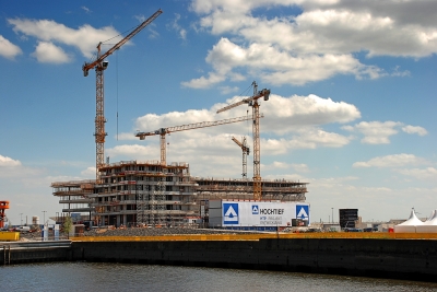 Hafencity - Baustelle Unilever und Marco Polo Tower