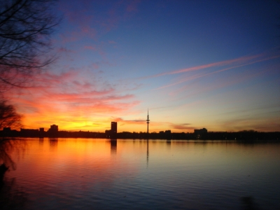 Sonnenuntergang Innenalster