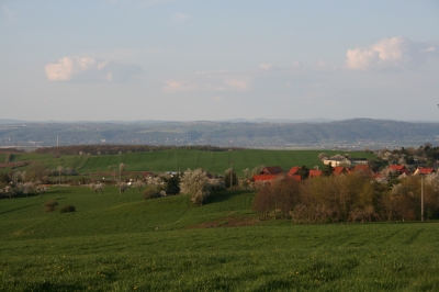 Blick aus Maxen ins Elbtal (Dresden) und Dresden-Pillnitz