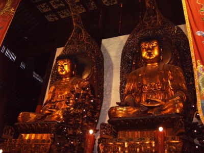 Goldene Buddhas in Shanghai