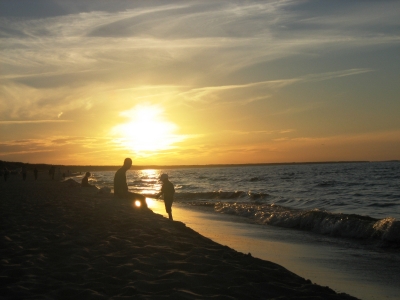 Abenddämmerung am Strand