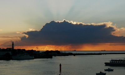 Abends in Warnemünde