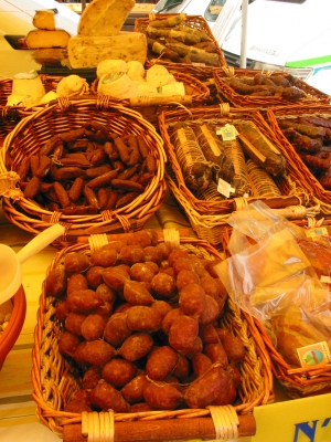 Salami auf dem Markt