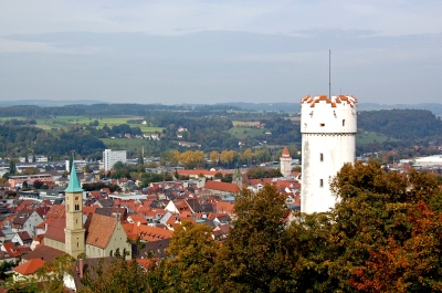 Blick von der Veitsburg auf die Ravensburger Altstadt