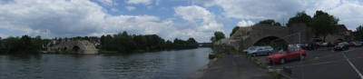 Gesprengte Mainbrücke in Ochsenfurt