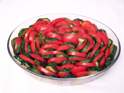 Tomaten-Zucchini-Gratin