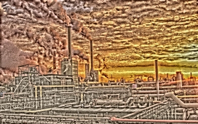 Sonnenaufgang über Chemiewerk 2