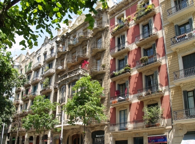 Barcelona: Fassade im Eixample