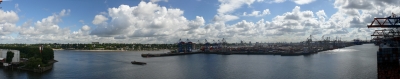 Panorama des Hamburger Hafens