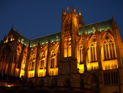 Kathedrale von Metz bei Nacht