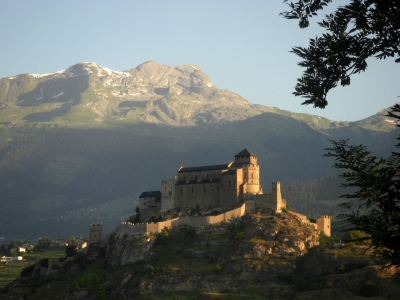Blick auf das Chateau Valere in Sion