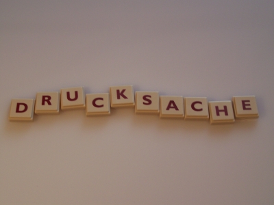 Wortbild Drucksache