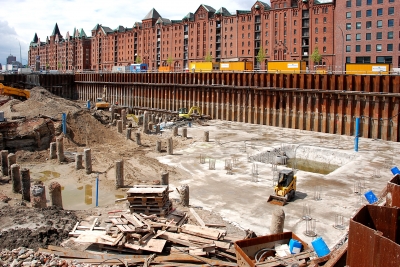 Hafencity - Baugrube am Brooktorkai